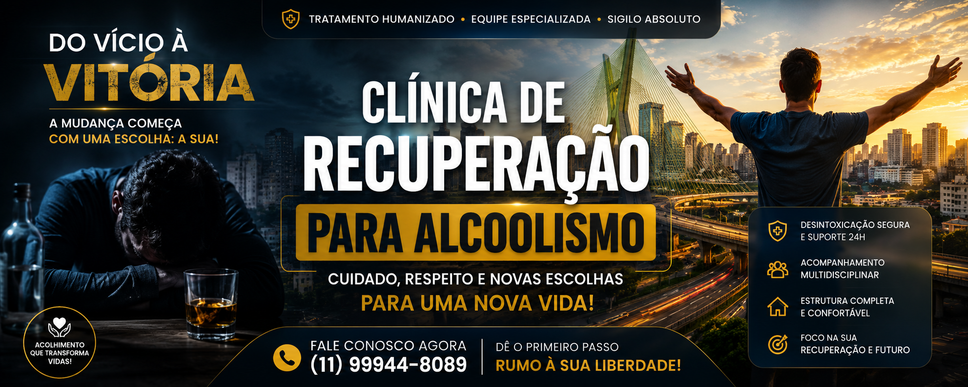 Intoxicação por uso de Drogas -PR  /Clínica de recuperação para Alcoolismo